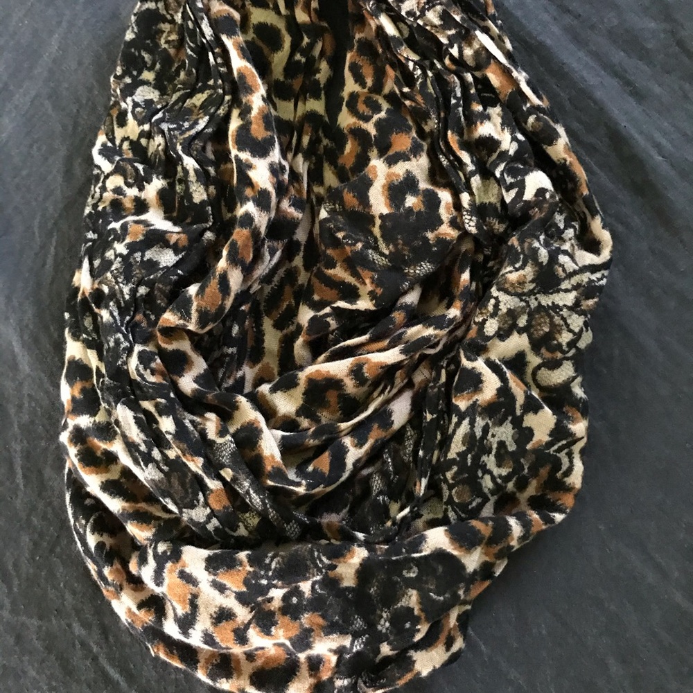 Express Leopard Print Scarf